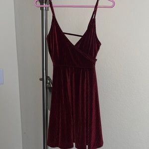 Red/burgundy velvet dress